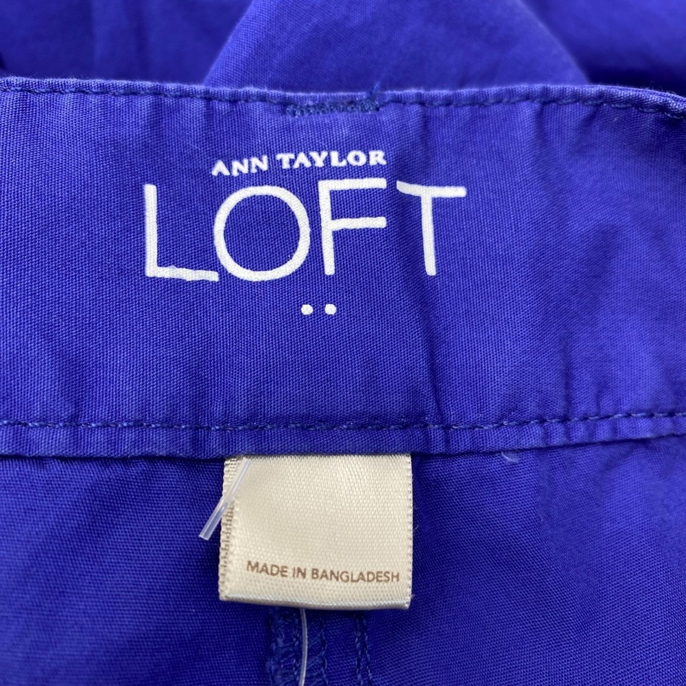 Ann Taylor LOFT Women's Original Crop Blue Capris Size 14 Pedal Pusher NWT - Picture 10 of 14